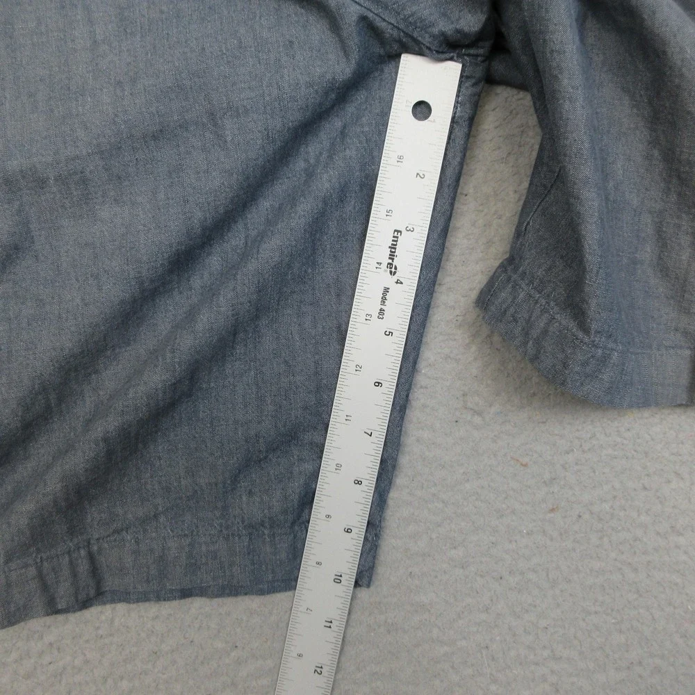 Banana Republic Chambray Chino Shorts Mens 38x10 Blue Cotton Casual Coastal Prep